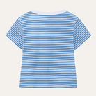 Pima Knit Relaxed CrewBlue Stripe
