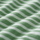 Pima Knit Relaxed CrewGreen Stripe