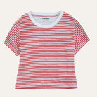 Pima Knit Relaxed CrewRed Stripe