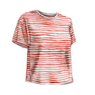 Pima Knit Relaxed CrewRed Stripe