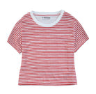 Pima Knit Relaxed CrewRed Stripe