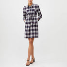 Plaid ShirtdressNavy