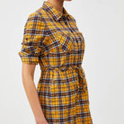 Plaid ShirtdressYellow