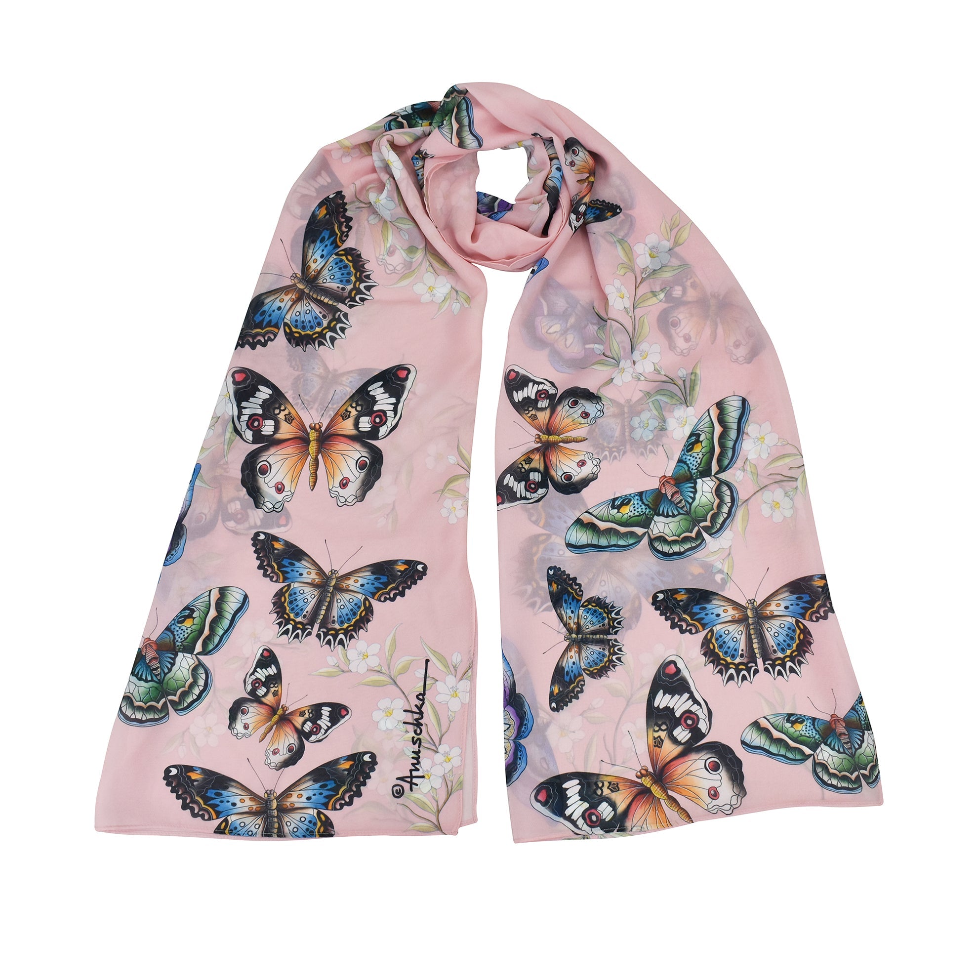 Printed Chiffon ScarfButterfly Melody