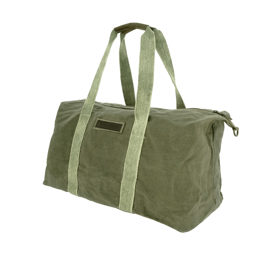 Recycled Military Tent DuffelMilitary Green