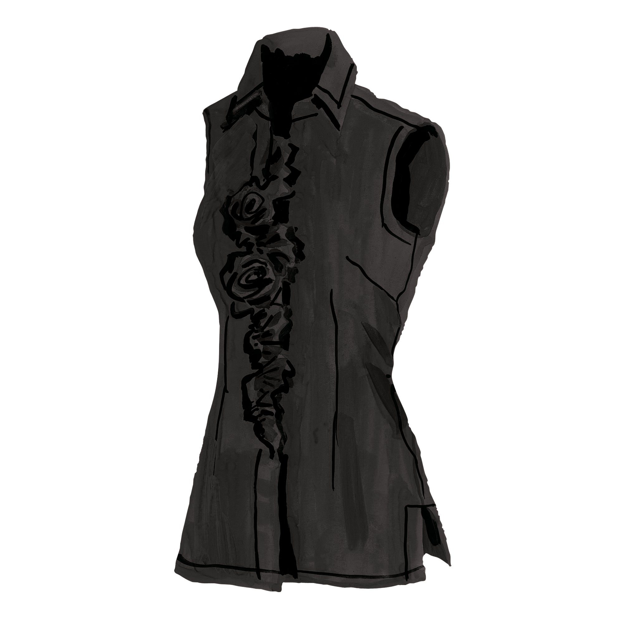 Rosette Button Blouse - The J. Peterman Company