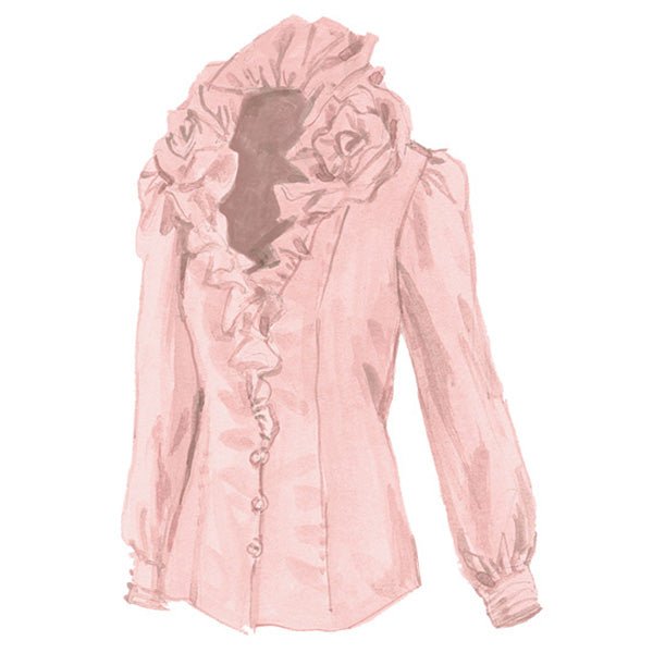 Ruffle Neck Blouse - The J. Peterman Company