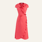 Ruffled Linen DressWatermelon