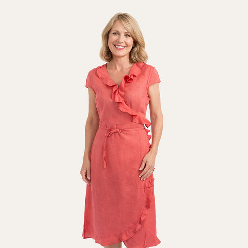 Ruffled Linen Dress