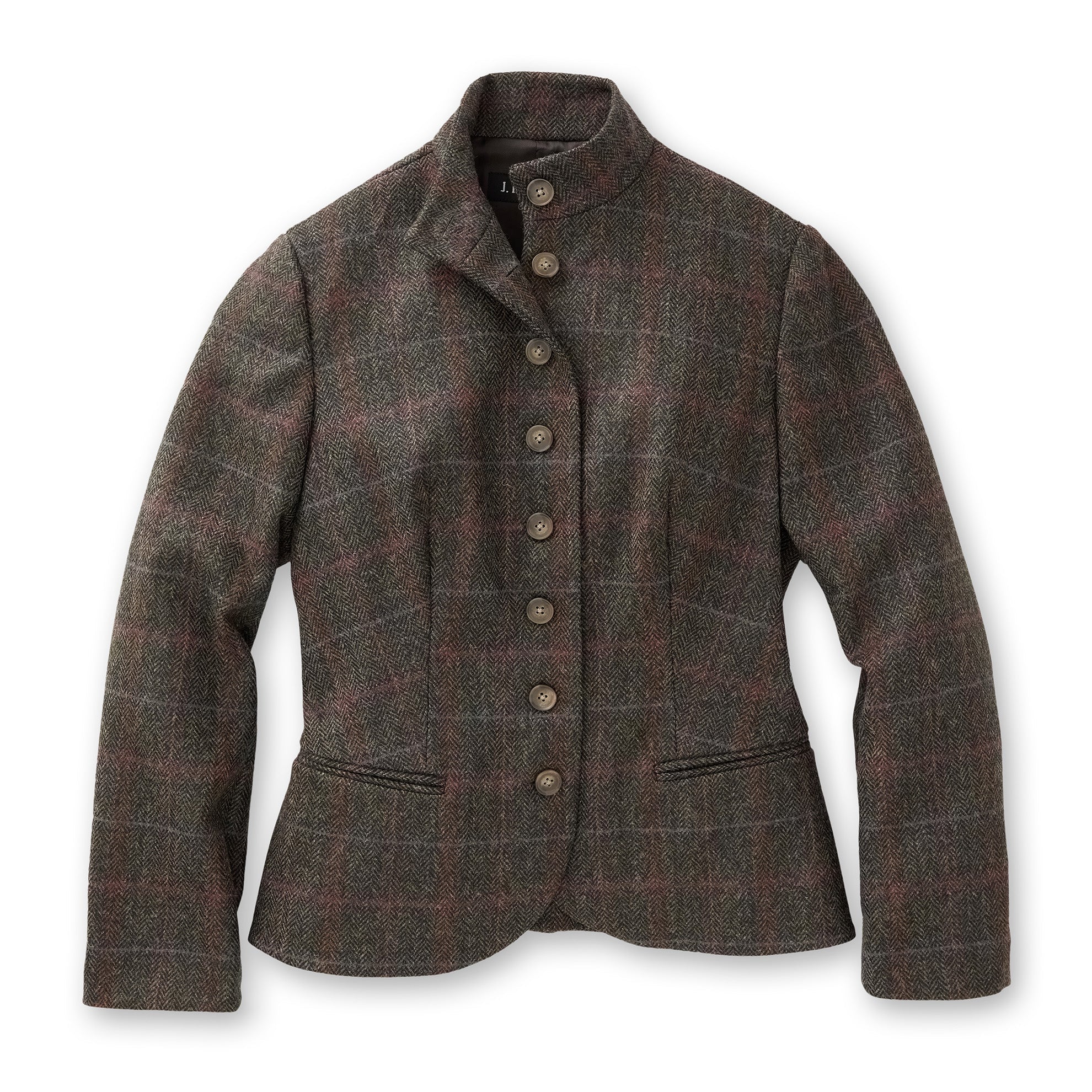 Scottish Wool JacketGreen Raspberry Plaid