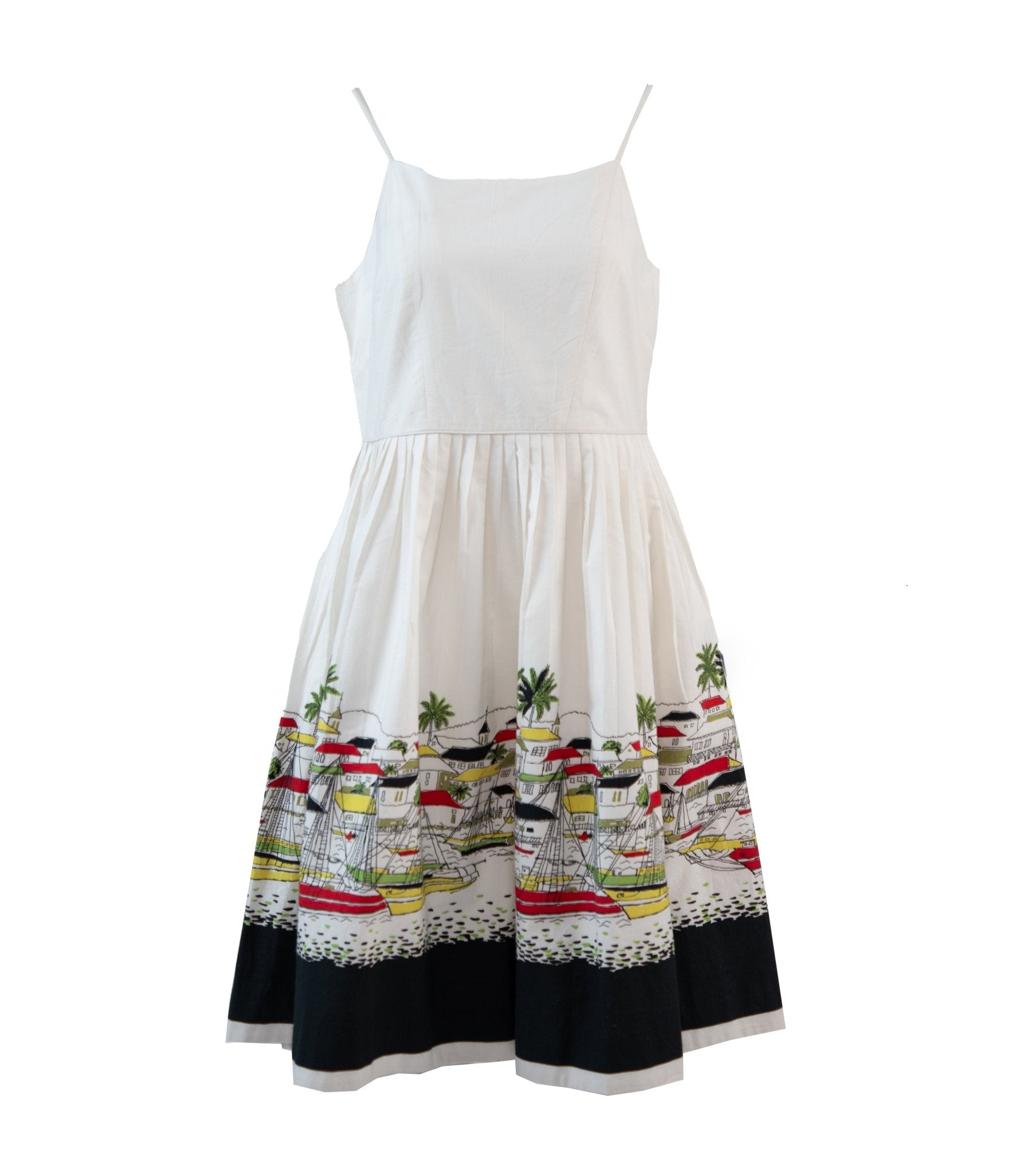 Seascape Fit and Flare DressBlack White