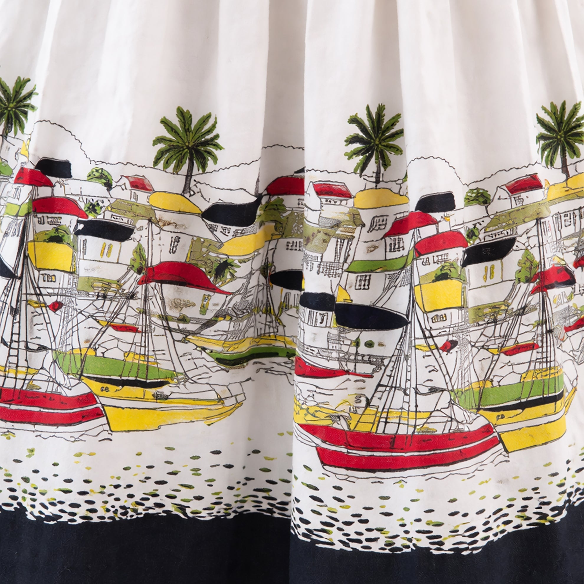 Seascape Fit and Flare DressBlack White