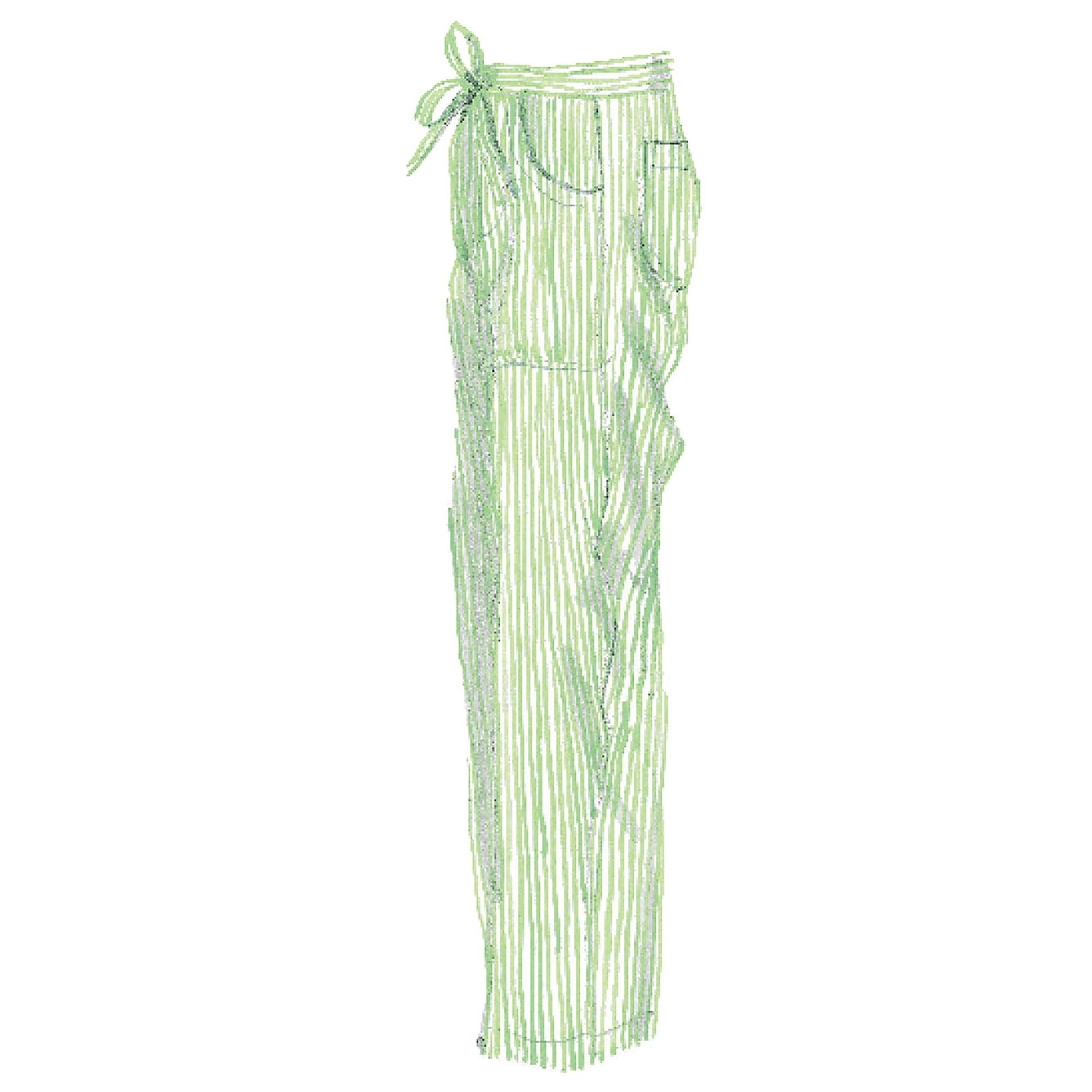 Seersucker Drawstring PantsGreen