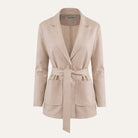 Self - Tie Wool BlazerCamel