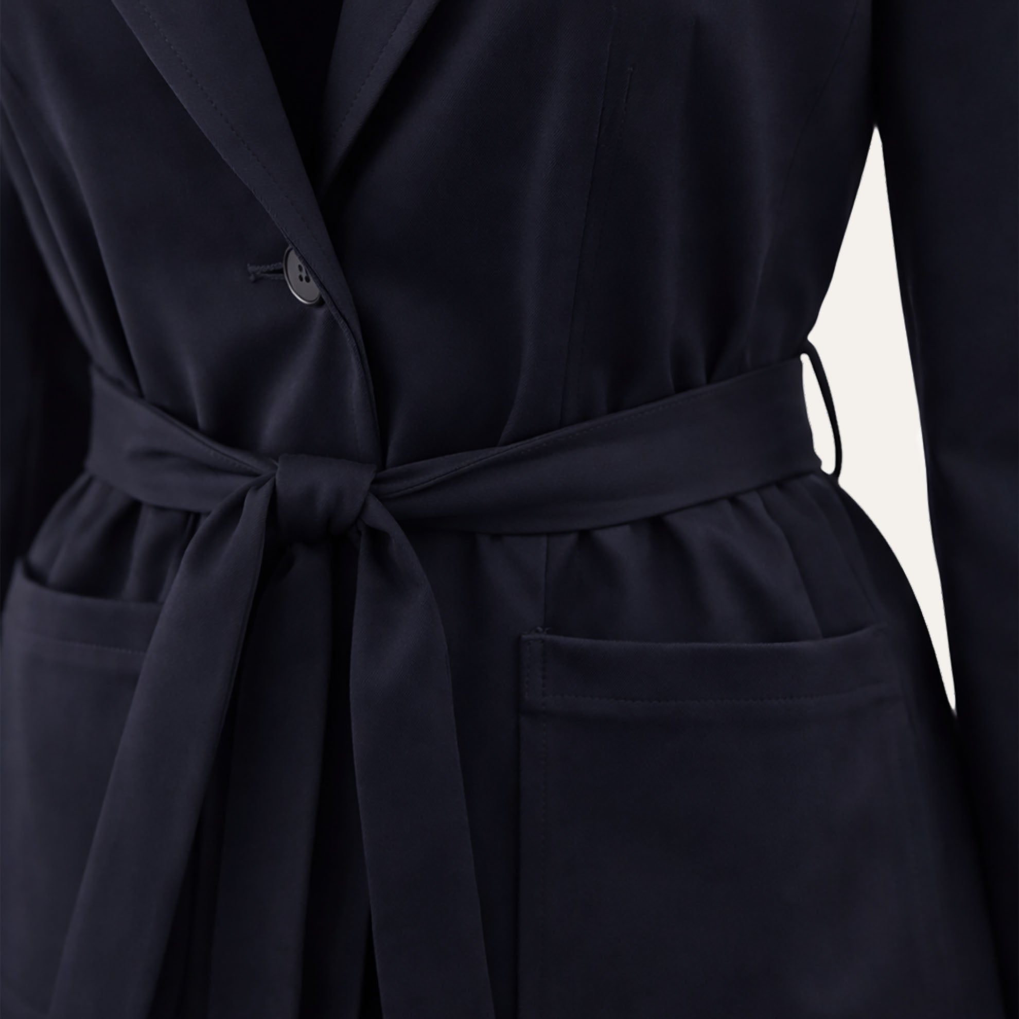 Self - Tie Wool BlazerNavy