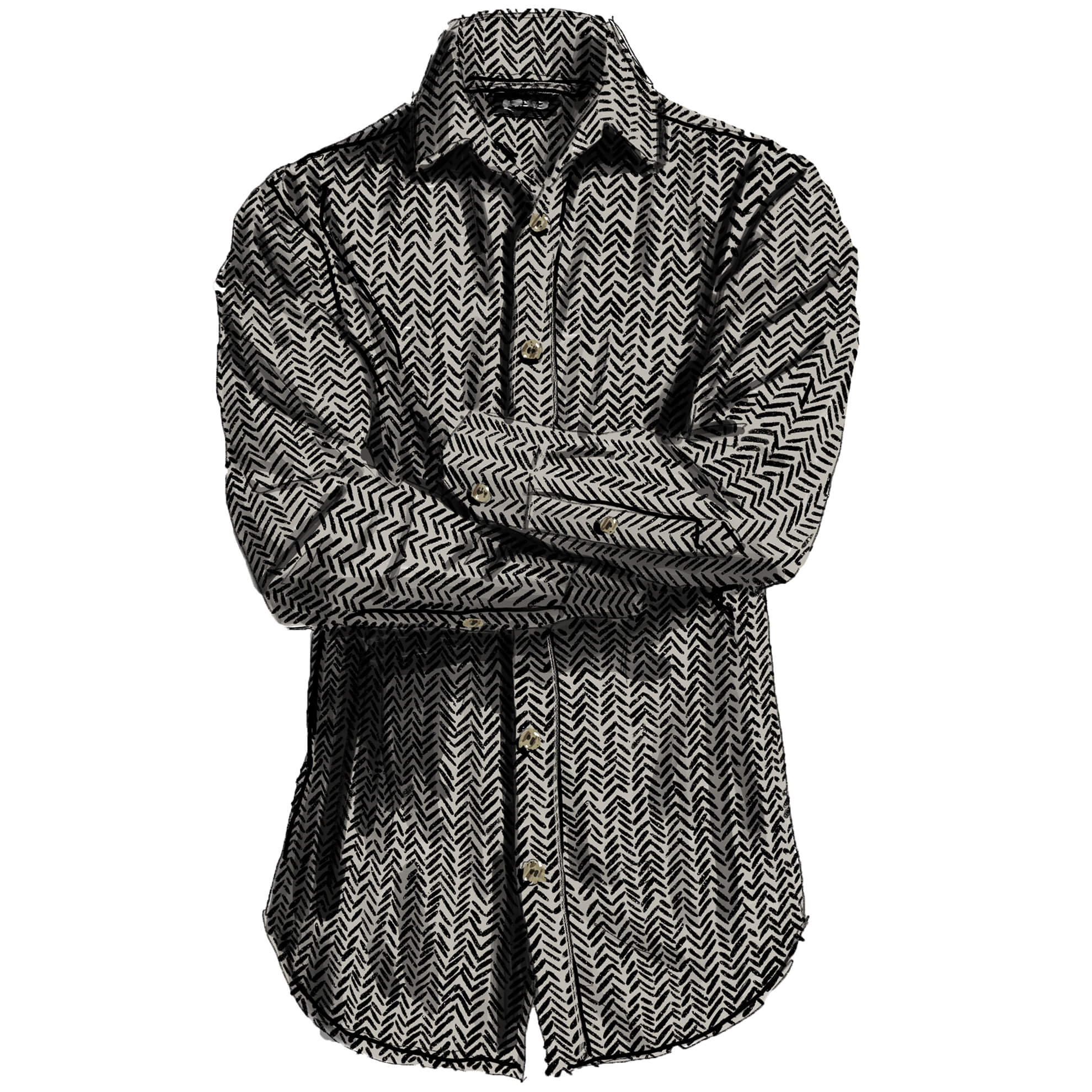 Sensible Herringbone ShirtGrey