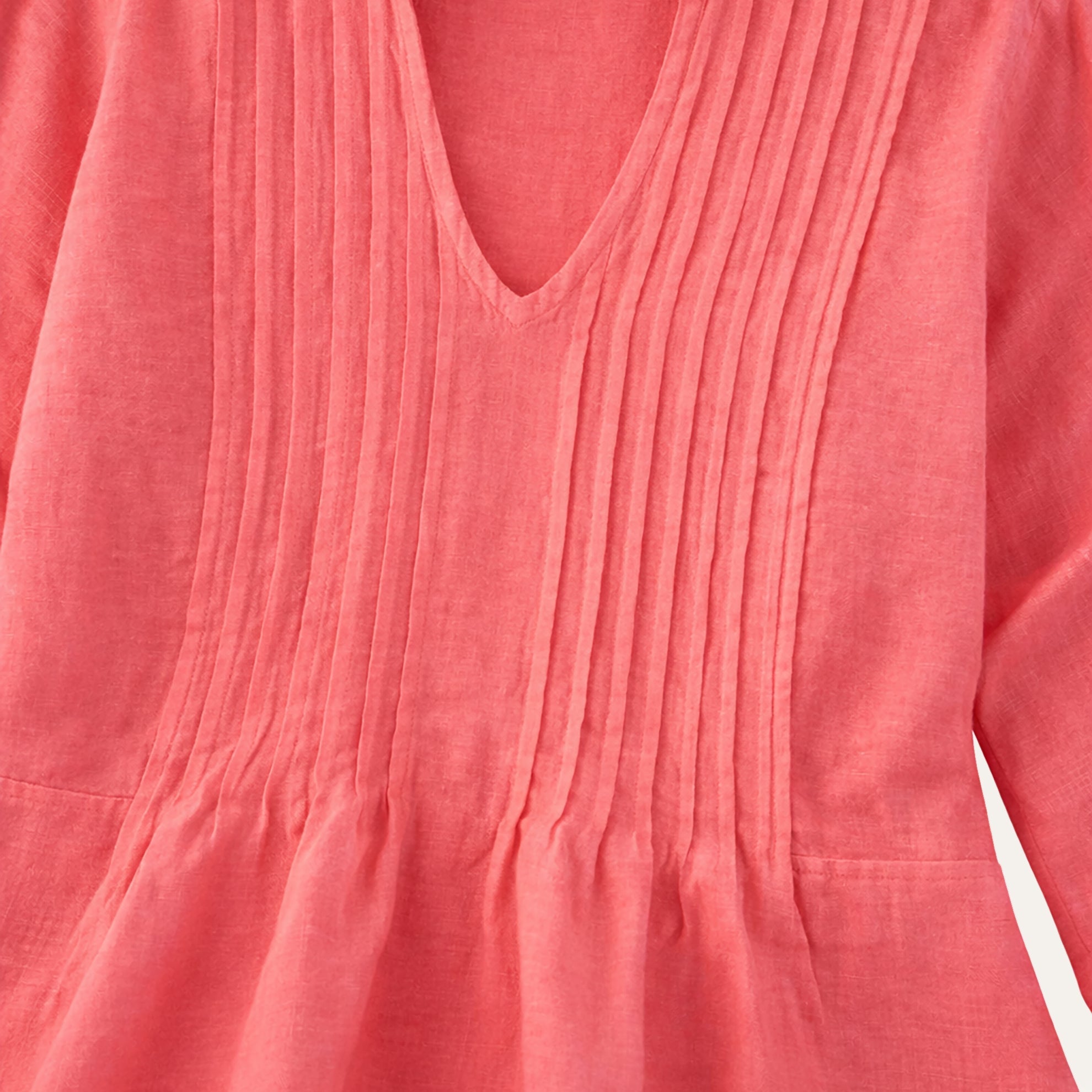 Sensible Jersey Knit Linen BlouseWatermelon