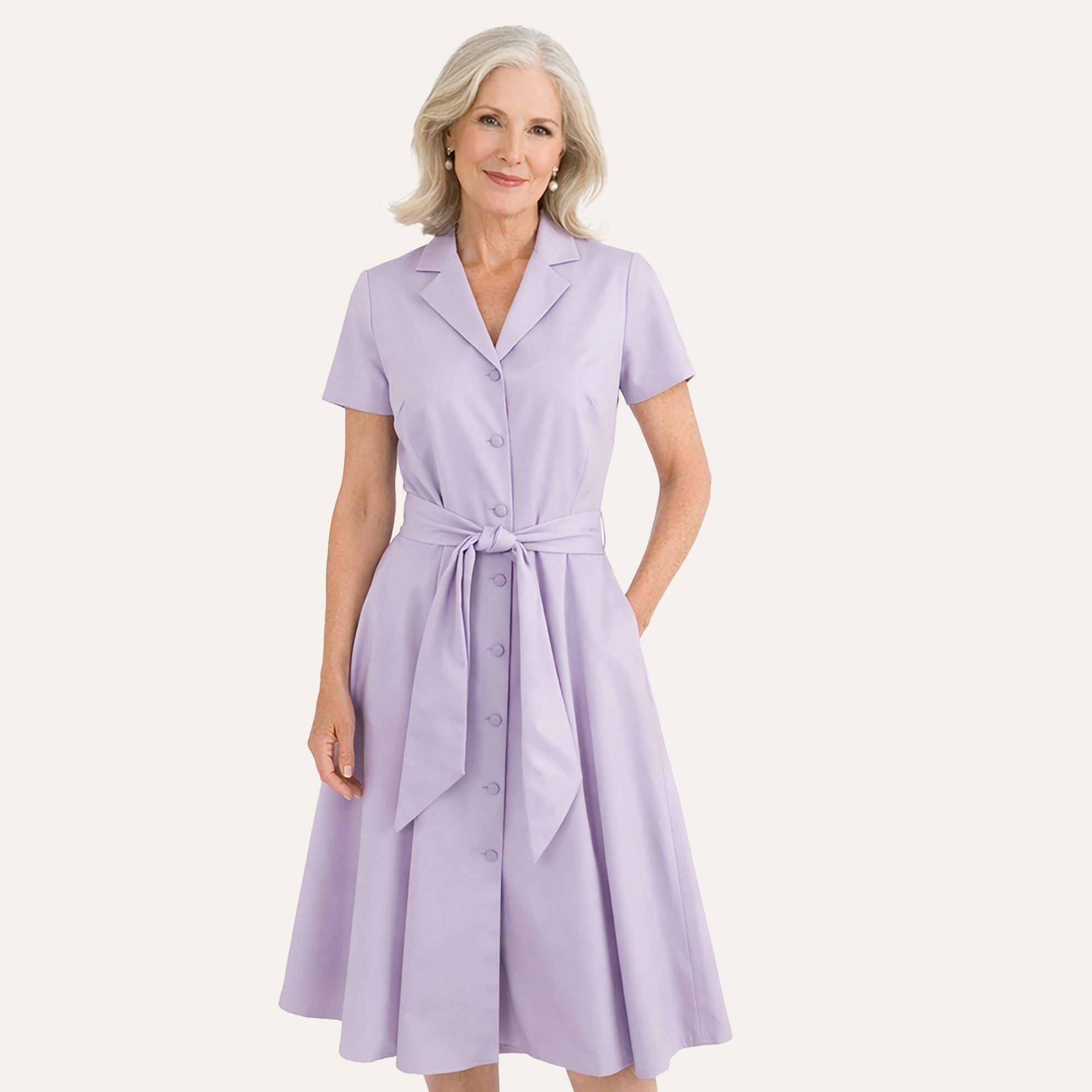Short - Sleeve 1947 DressLavender Frost