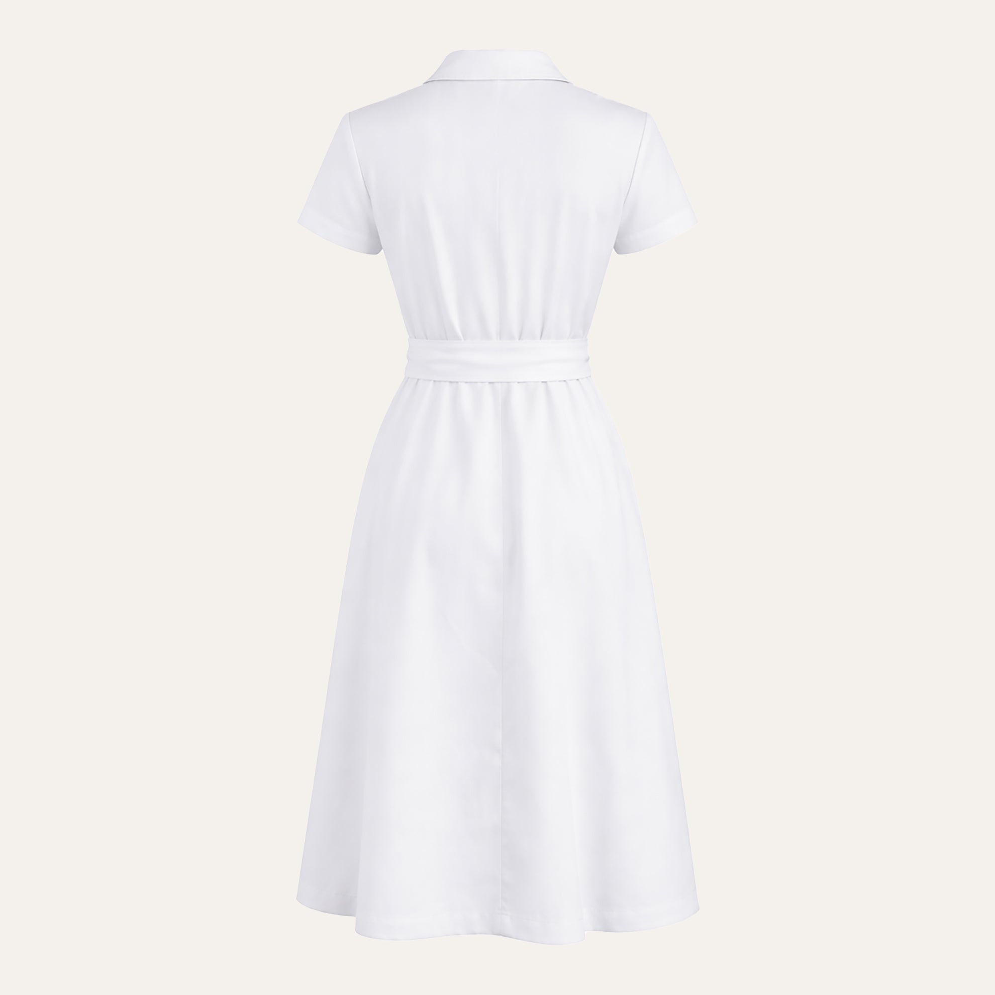 Short - Sleeve 1947 DressWhite