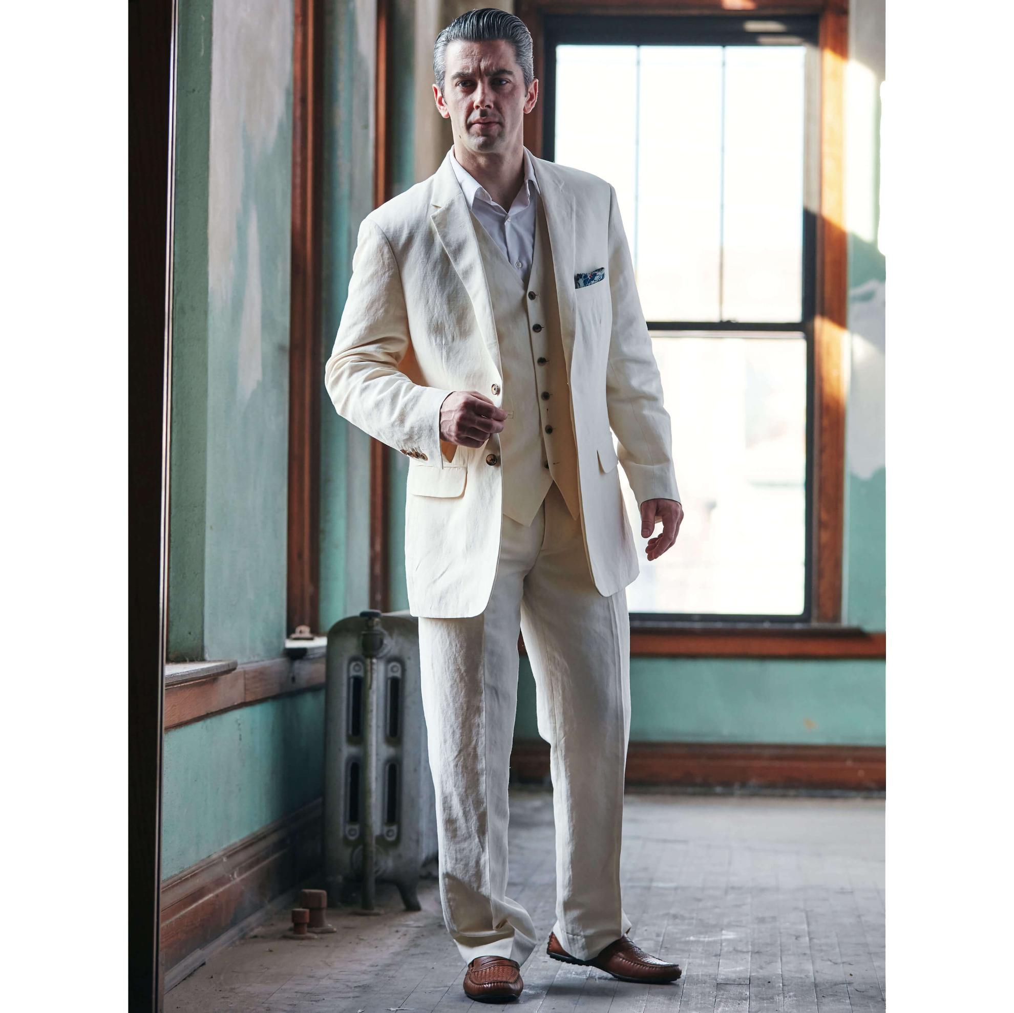 Silk & Linen Suit JacketCream