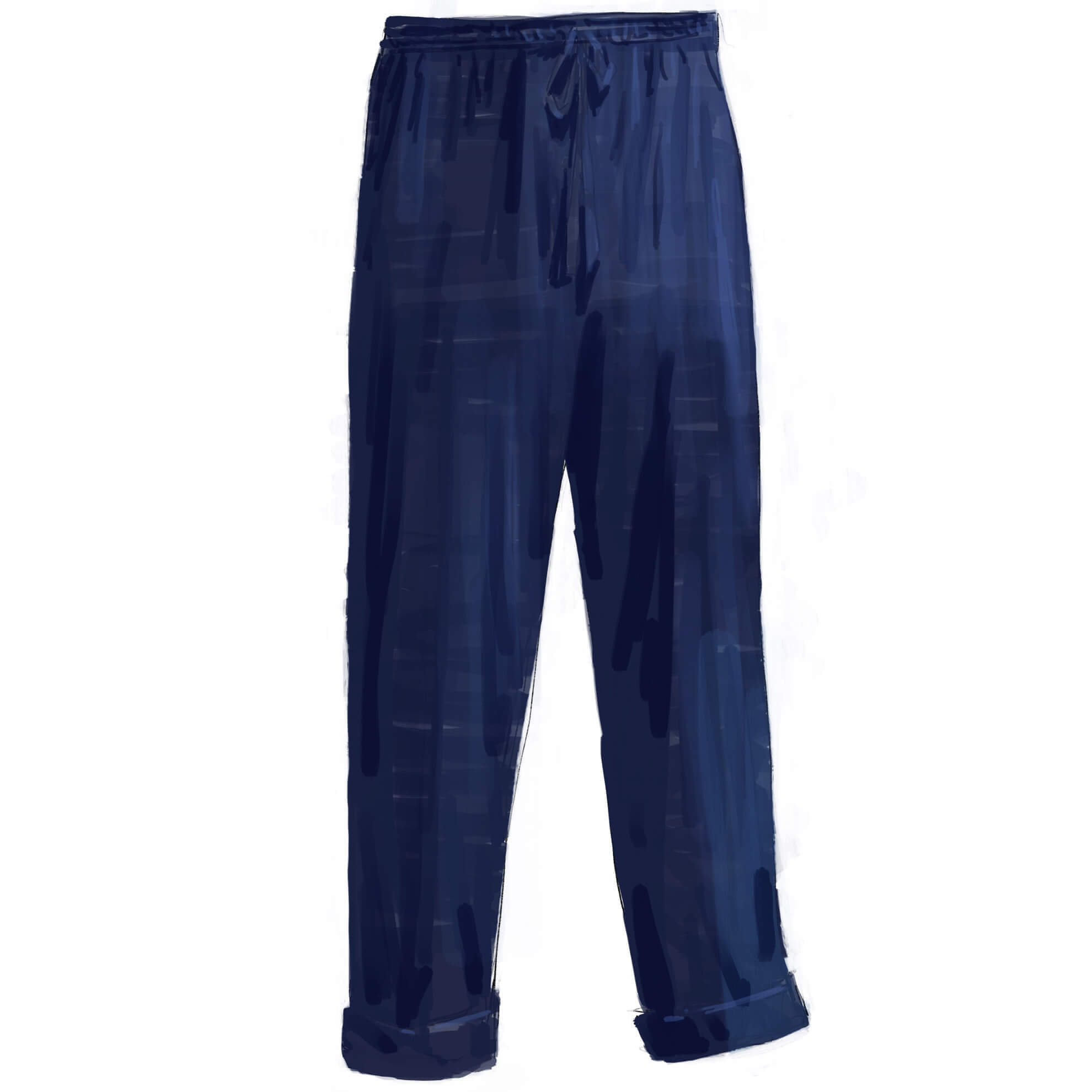 Silk Pajama PantsMidnight Blue