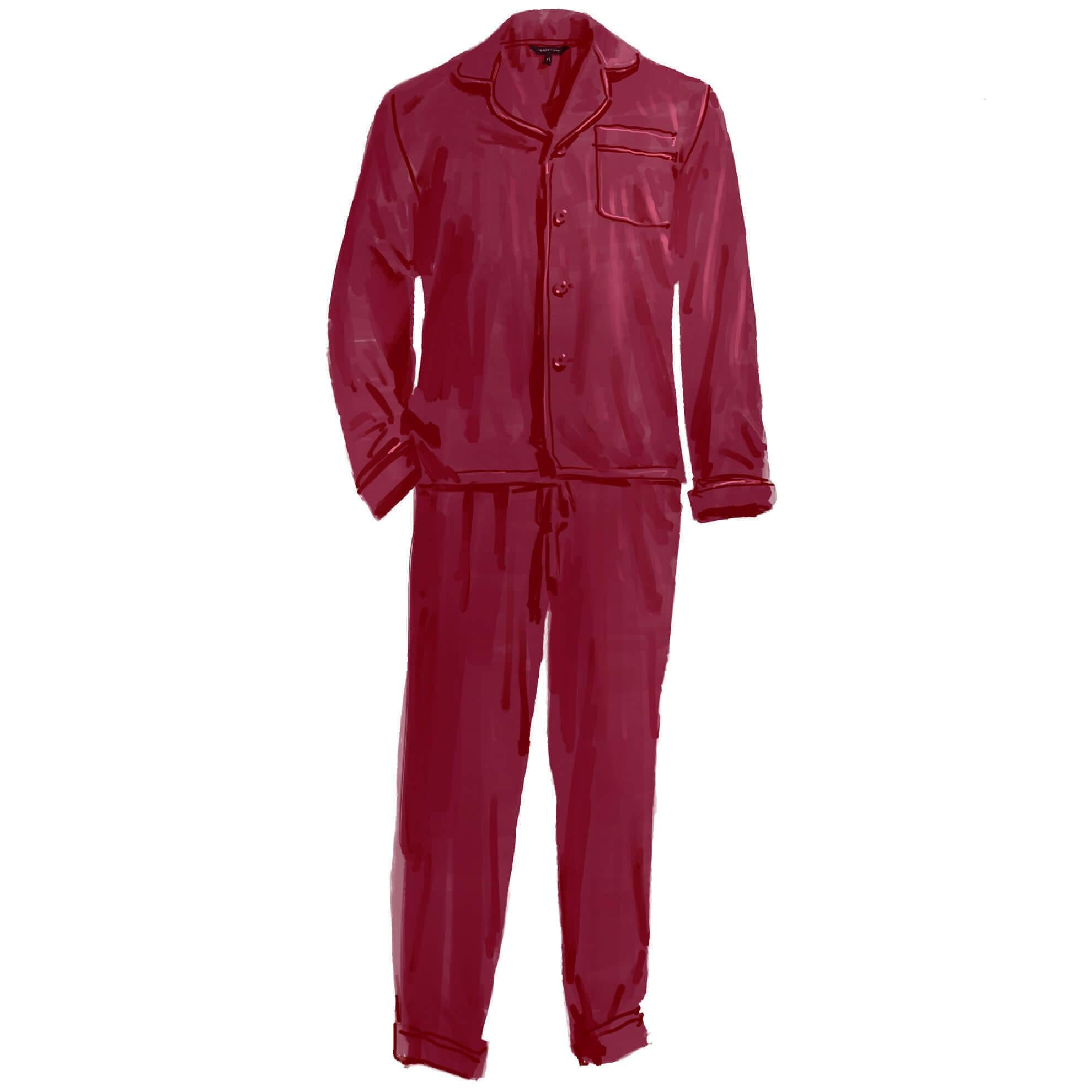 Silk Pajama PantsRed