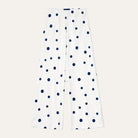 Silk Palazzo PantsCream Navy