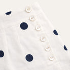 Silk Palazzo PantsCream Navy