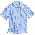 Stretch Pique Camp Collar ShirtLight Blue