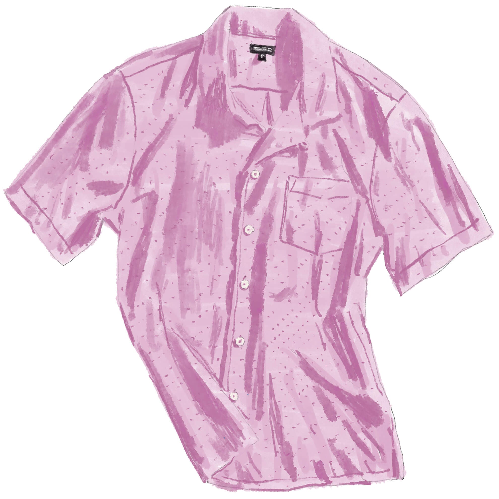 Stretch Pique Camp Collar ShirtPink