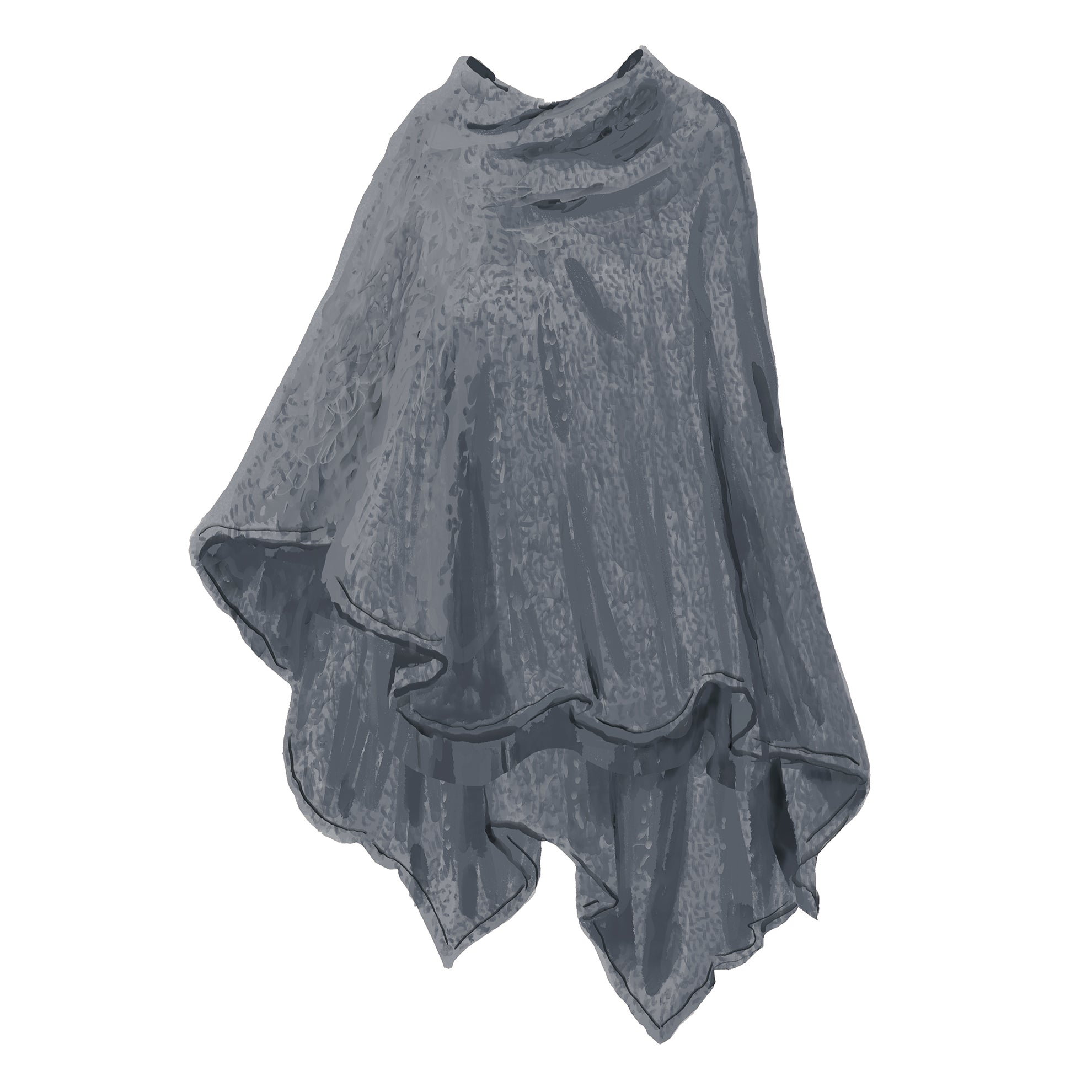 Loom cheapest Cashmere Merino Poncho - charcoal