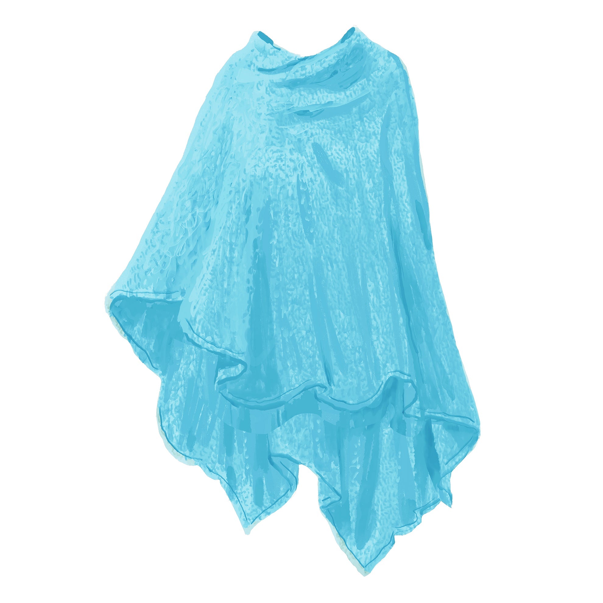 The Cashmere PonchoTurquoise