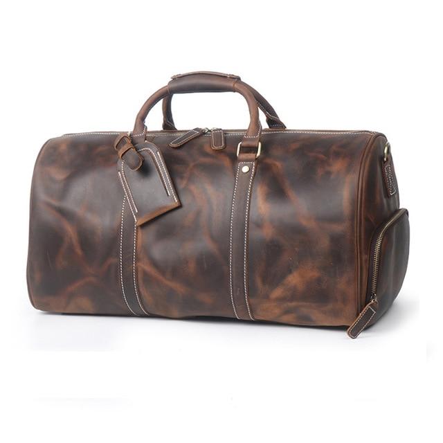 The Dagny Weekender | Large Leather Duffle BagBrown