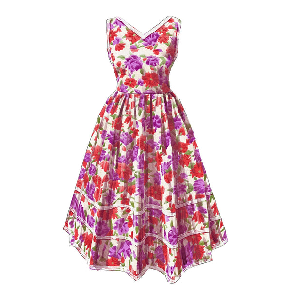 pink floral derby dress Derby