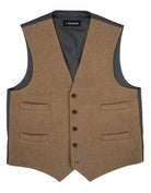 The Front Page Tweed VestMulti Tan