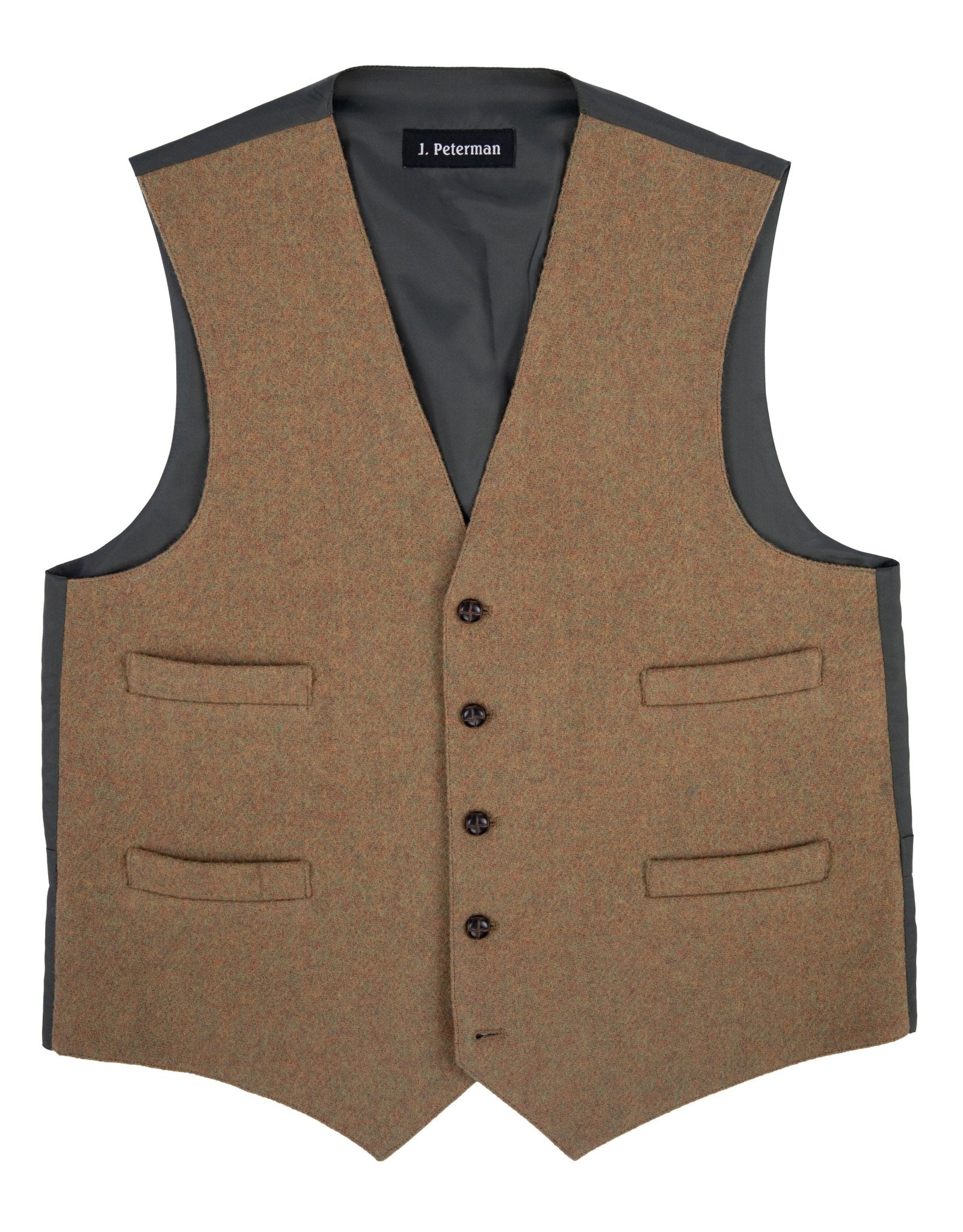 The Front Page Tweed VestMulti Tan