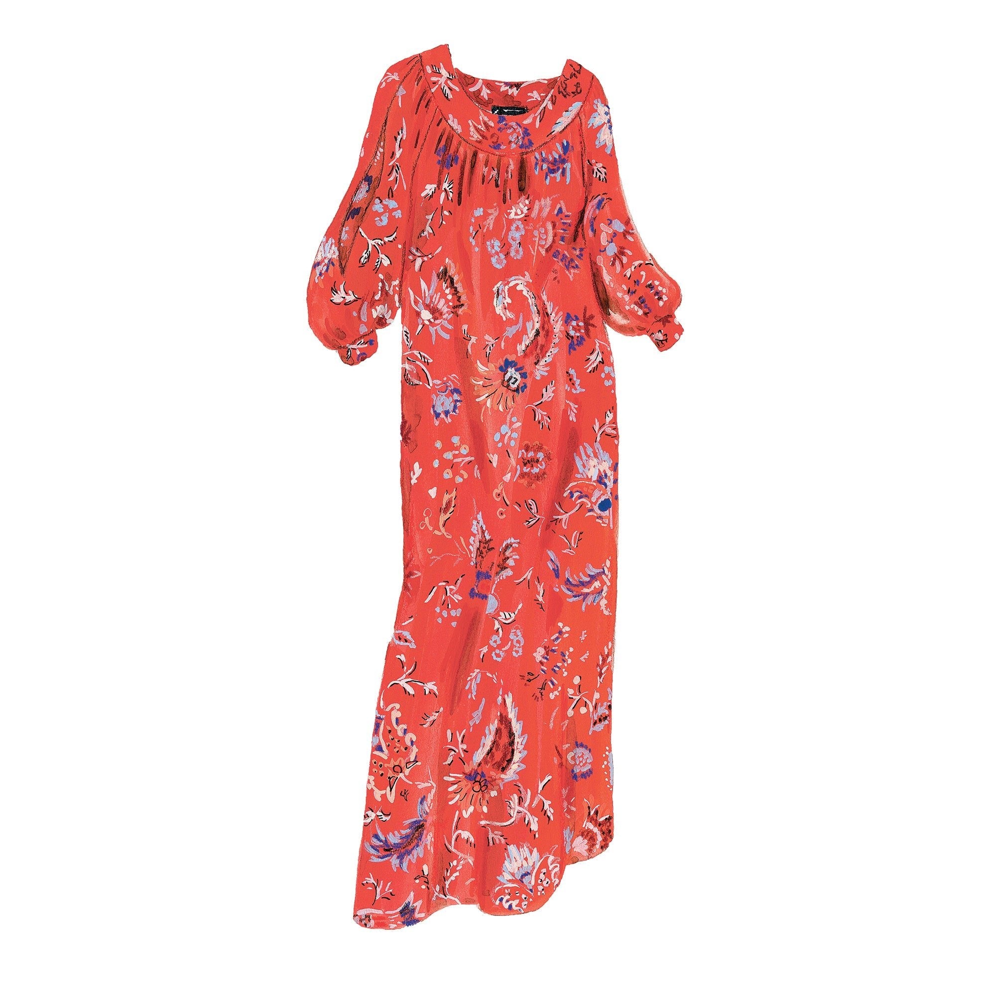 Floral fashion caftan