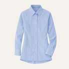 The Grown - Up Cotton Poplin ShirtBlue Microstripe