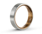 The "Guthrie" Brushed Titanium + Wood Ring6mm