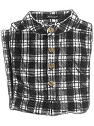 The J. Peterman ShirtBlack White Plaid