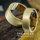 The Minimalist "Kaler" 14k Gold RingEtched (as shown)