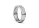 The Minimalist 'Zuna' Brushed Tungsten Ring14k White Gold