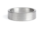 The Minimalist 'Zuna' Brushed Tungsten Ring14k White Gold