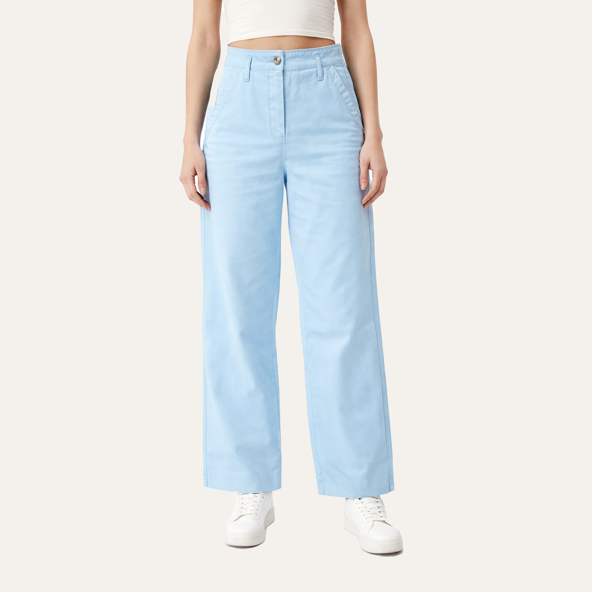 Wide Leg Stretch Chinos - The J. Peterman Company