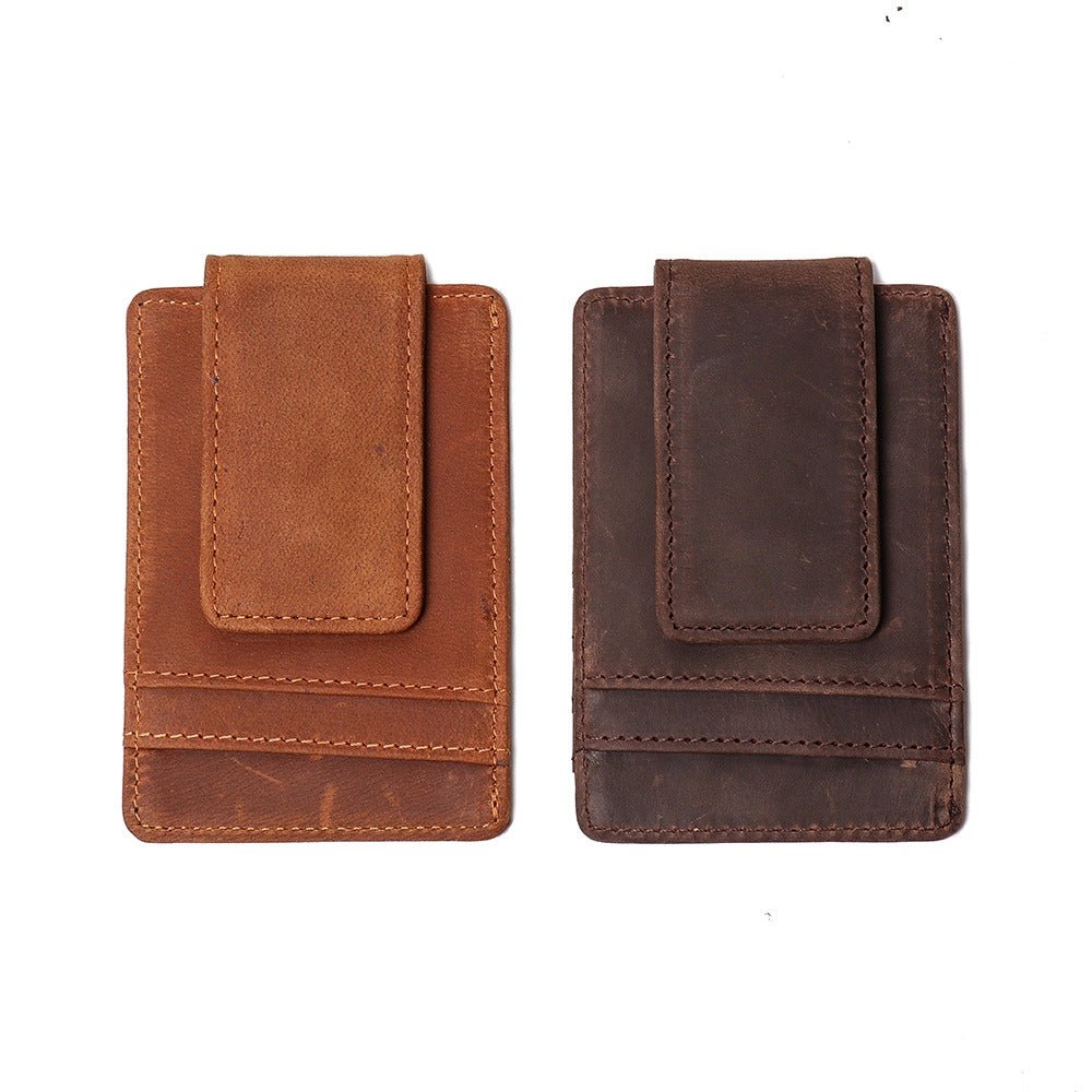 The Walden | Handmade Leather Front Pocket Wallet with Money ClipBrown
