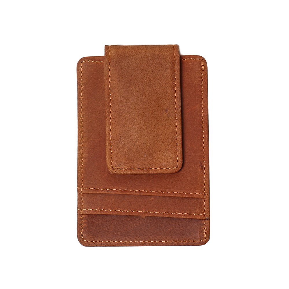 The Walden | Handmade Leather Front Pocket Wallet with Money ClipBrown