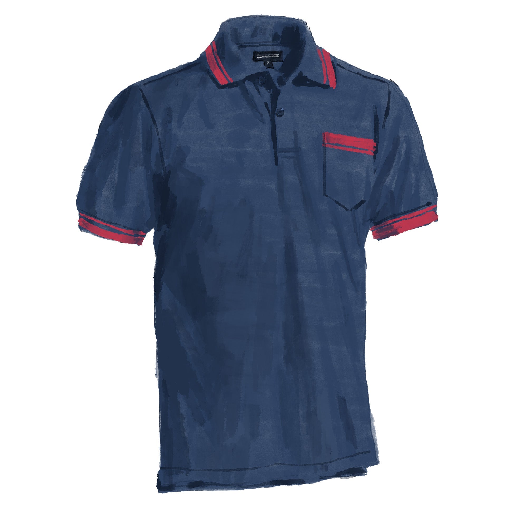 Tipped PoloIndigo Red