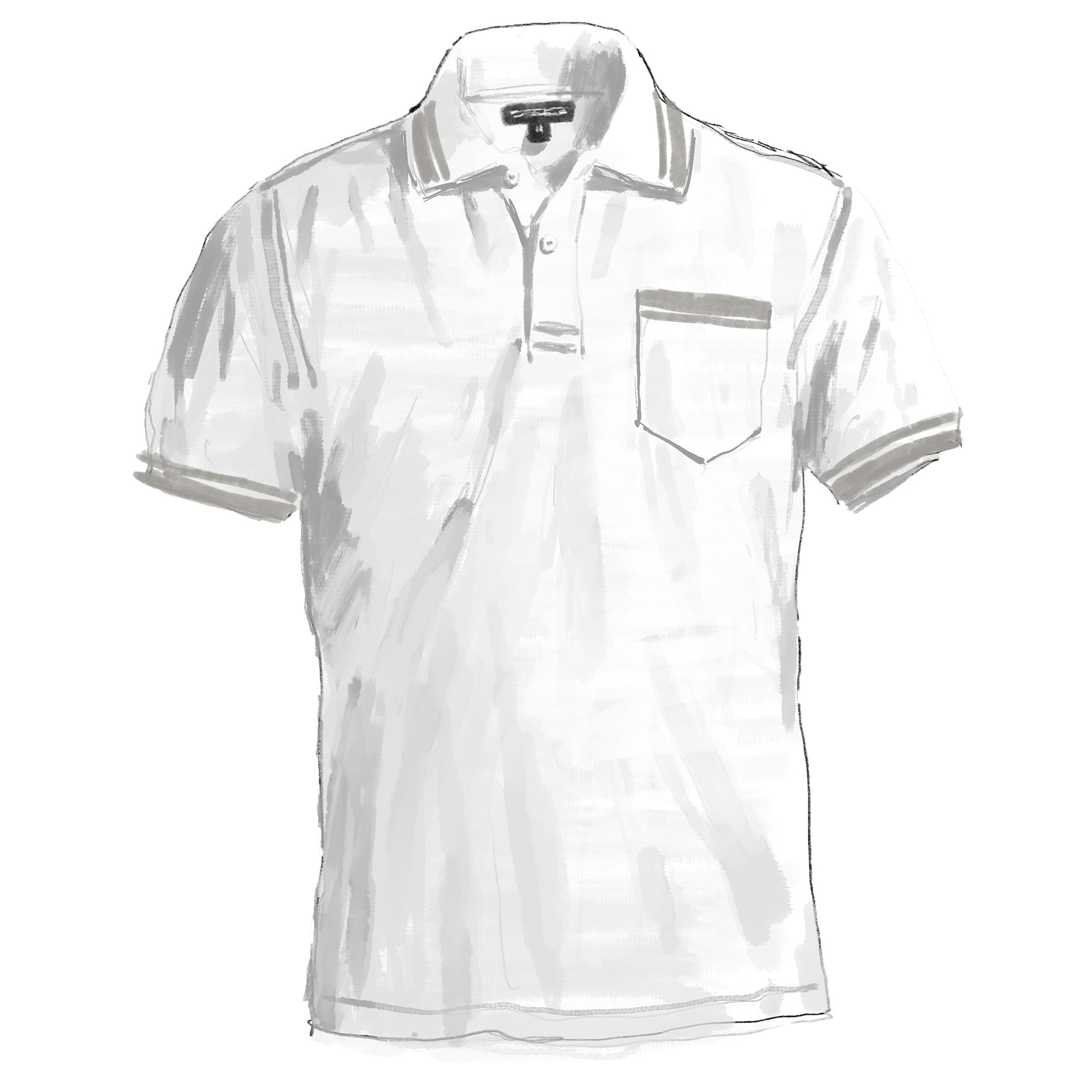 Tipped PoloWhite Grey