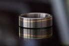 Titanium "Eero" Ring with Flowing InlaySterling Silver