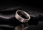 Titanium "Eero" Ring with Flowing InlaySterling Silver